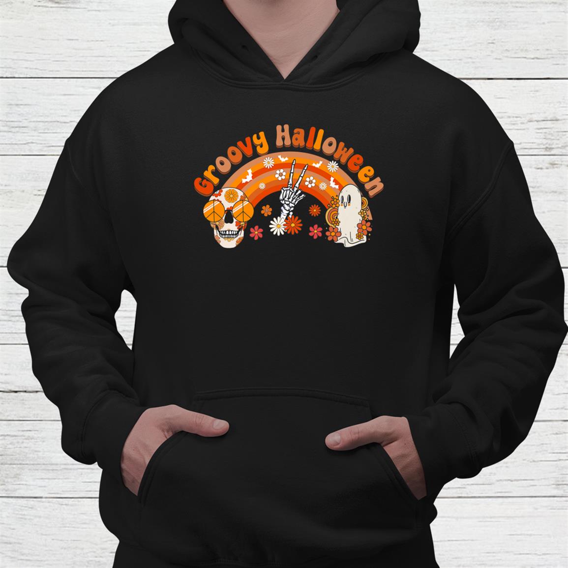 Groovy Halloween Retro Rainbowshirt Groovy Halloween Retro Rainbowshirt