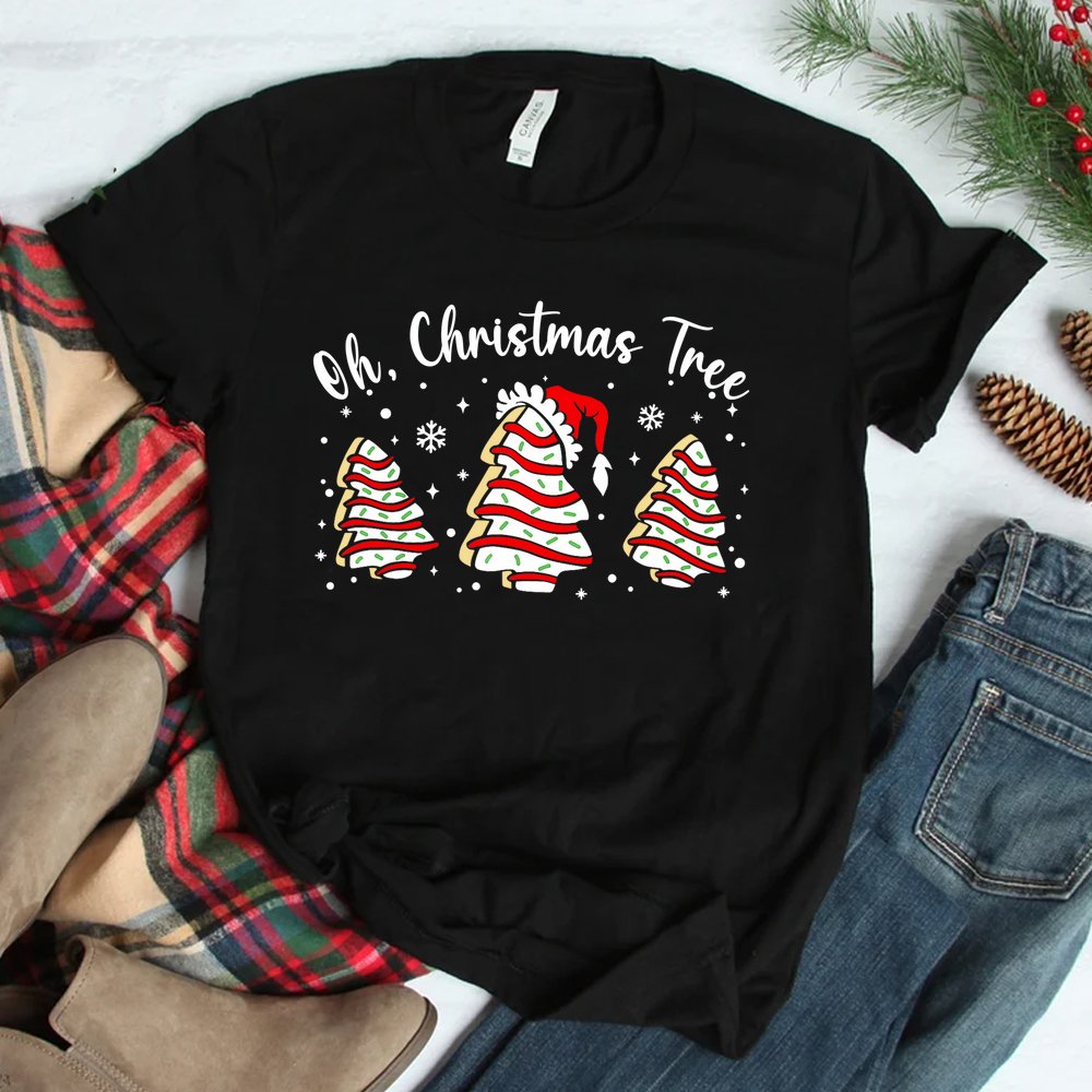 Groovy Oh Christmas Tree Cakes Debbie Becky Jen Cake Shirt Groovy Oh Christmas Tree Cakes Debbie Becky Jen Cake Shirt