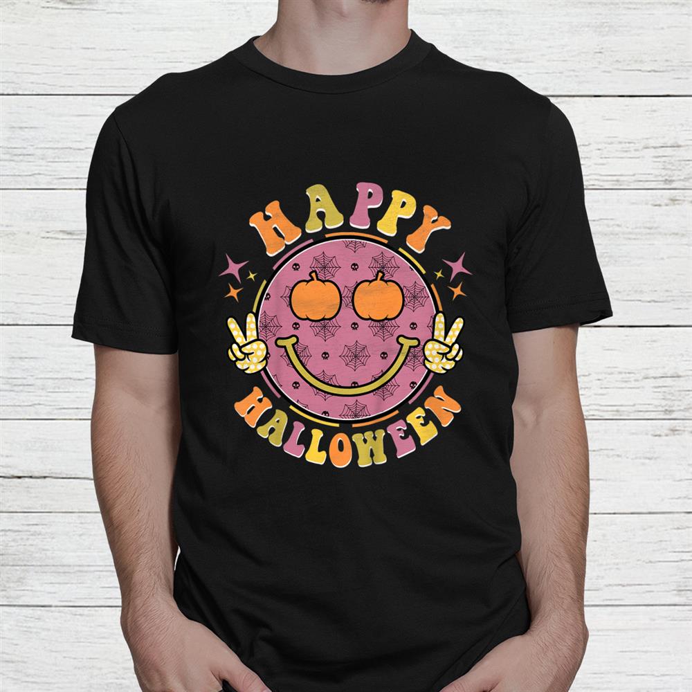 Groovy Spooky Season Pumpkin Happy Halloween Hippie Shirt Groovy Spooky Season Pumpkin Happy Halloween Hippie Shirt