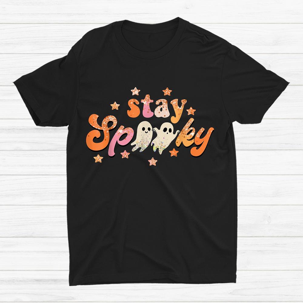 Groovy Stay Spooky Vibes Floral Ghost Hippie Halloween Shirt Groovy Stay Spooky Vibes Floral Ghost Hippie Halloween Shirt