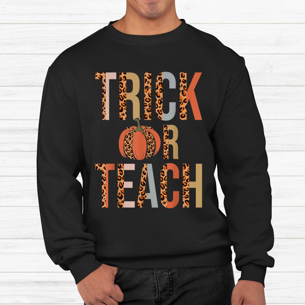 Groovy Trick Or Teach Teacher Halloween Shirt Groovy Trick Or Teach Teacher Halloween Shirt