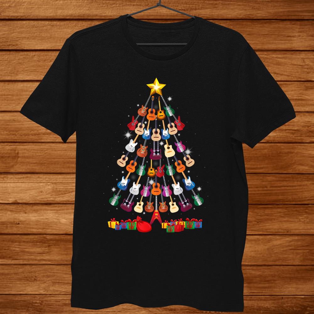 Guitar Christmas Tree Shirt Funny Guitarist Merry Xmas Shirt Guitar Christmas Tree Shirt Funny Guitarist Merry Xmas Shirt