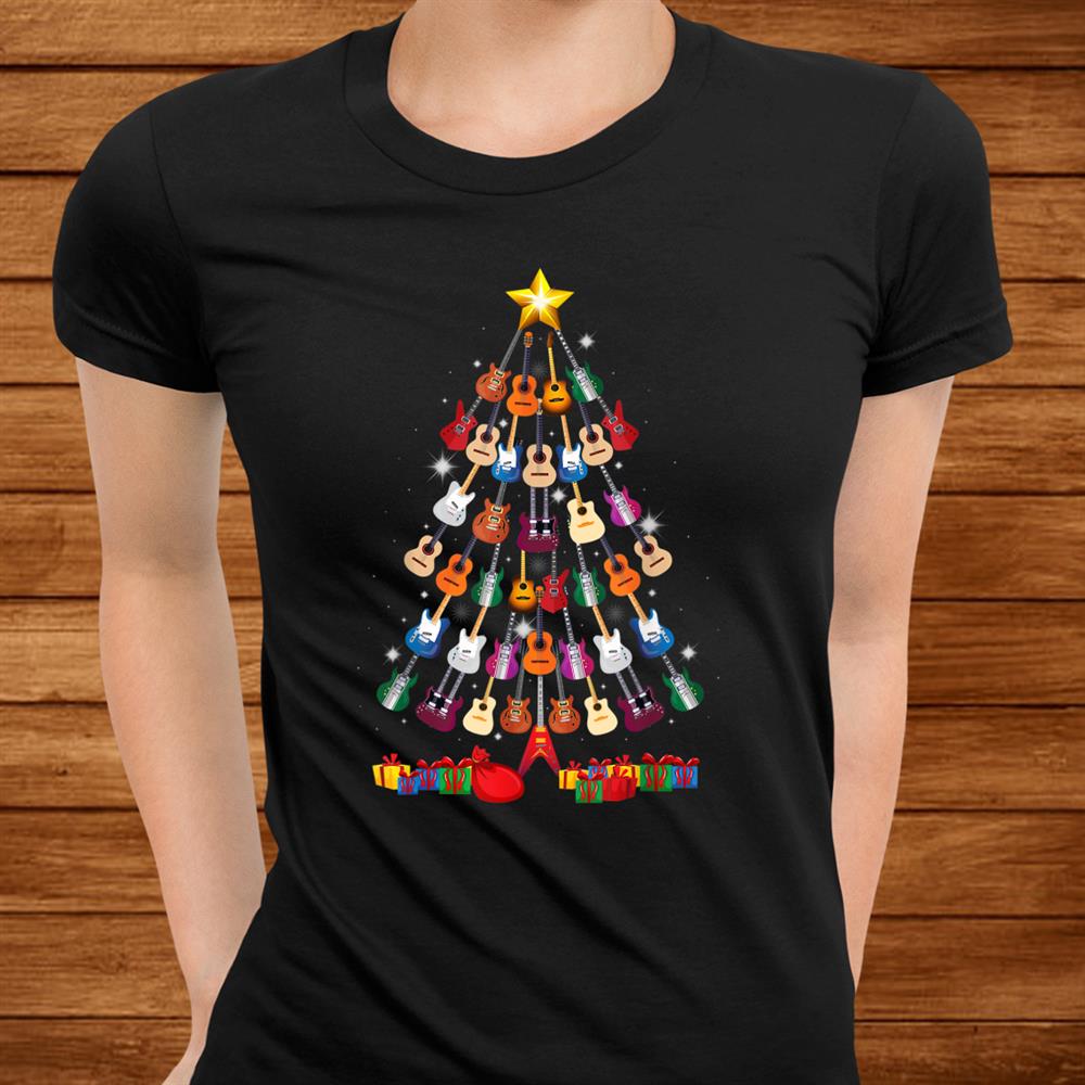 Guitar Christmas Tree Shirt Funny Guitarist Merry Xmas Shirt Guitar Christmas Tree Shirt Funny Guitarist Merry Xmas Shirt