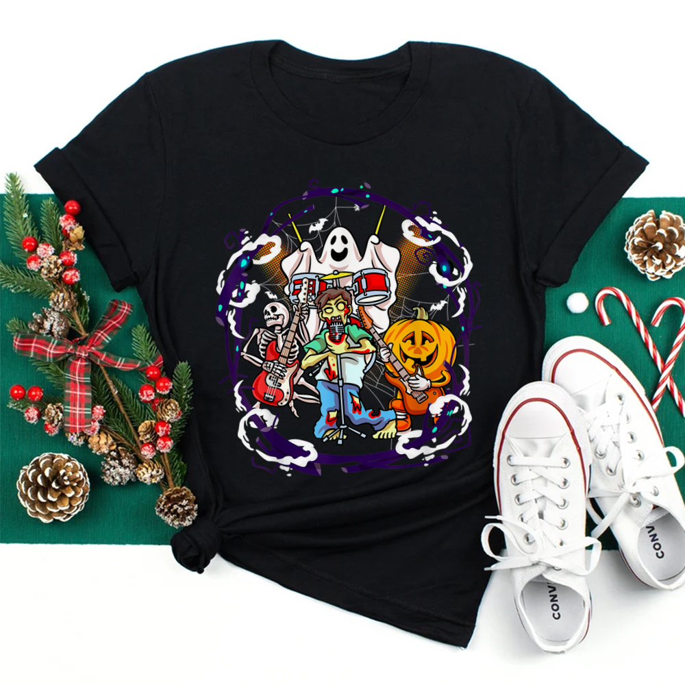 Halloween Band Skeleton Guitar Pumpkin Ghost Drummer Zombie Shirt Halloween Band Skeleton Guitar Pumpkin Ghost Drummer Zombie Shirt