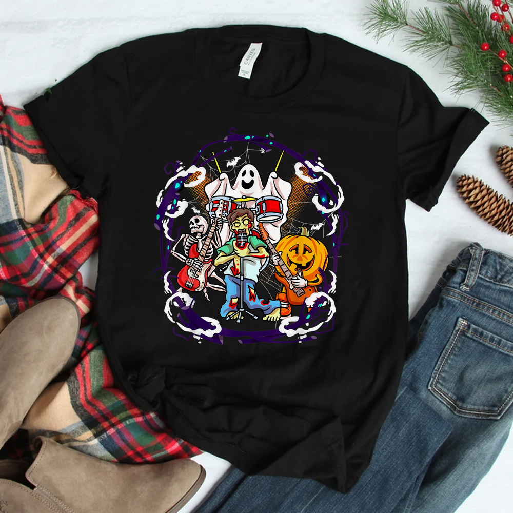 Halloween Band Skeleton Guitar Pumpkin Ghost Drummer Zombie Shirt Halloween Band Skeleton Guitar Pumpkin Ghost Drummer Zombie Shirt