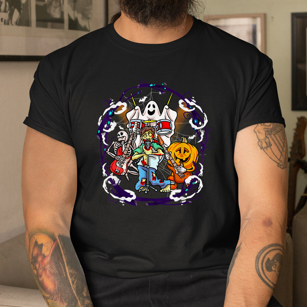 Halloween Band Skeleton Guitar Pumpkin Ghost Drummer Zombie Shirt Halloween Band Skeleton Guitar Pumpkin Ghost Drummer Zombie Shirt