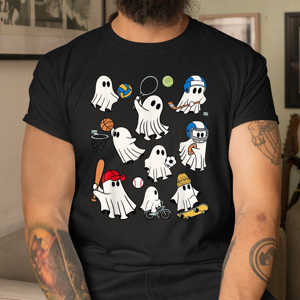 Halloween Collection Of Many Cute Baby Ghosts Sports Shirt Halloween Collection Of Many Cute Baby Ghosts Sports Shirt