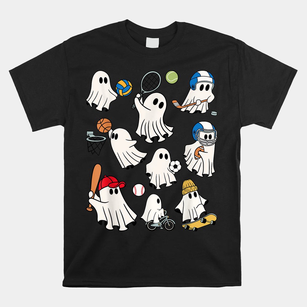 Halloween Collection Of Many Cute Baby Ghosts Sports Shirt Halloween Collection Of Many Cute Baby Ghosts Sports Shirt