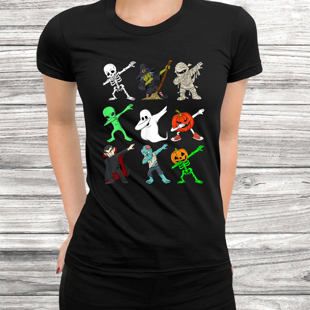 Halloween Dabbing Skeleton Witch And Monsters Boys Girl Kids Shirt Halloween Dabbing Skeleton Witch And Monsters Boys Girl Kids Shirt
