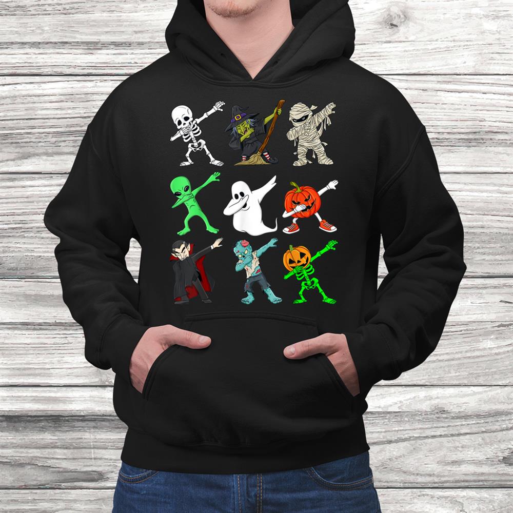 Halloween Dabbing Skeleton Witch And Monsters Boys Girl Kids Shirt Halloween Dabbing Skeleton Witch And Monsters Boys Girl Kids Shirt