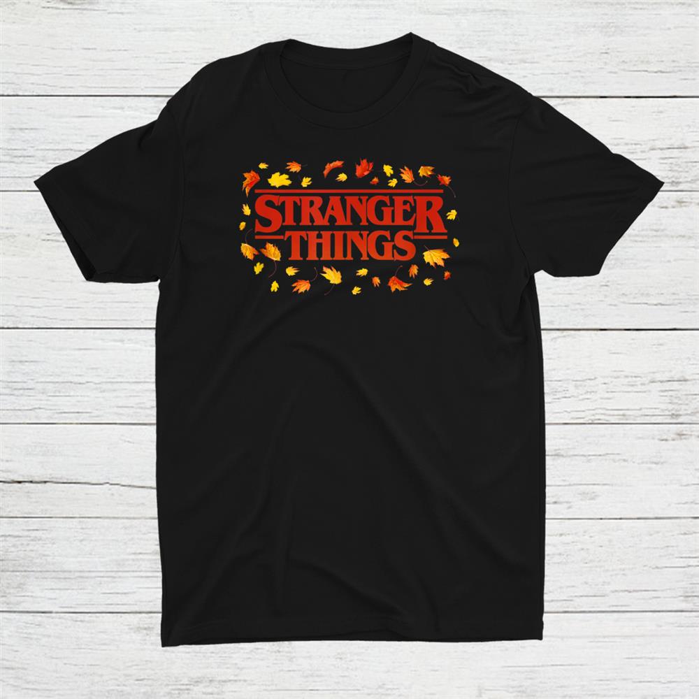 Halloween Fall Leaves Strange Logo Shirt Halloween Fall Leaves Strange Logo Shirt
