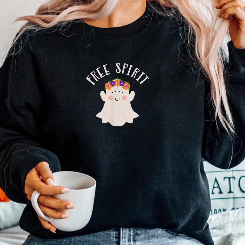Halloween Free Spirit Hippie Inspired Ghost Shirt Halloween Free Spirit Hippie Inspired Ghost Shirt
