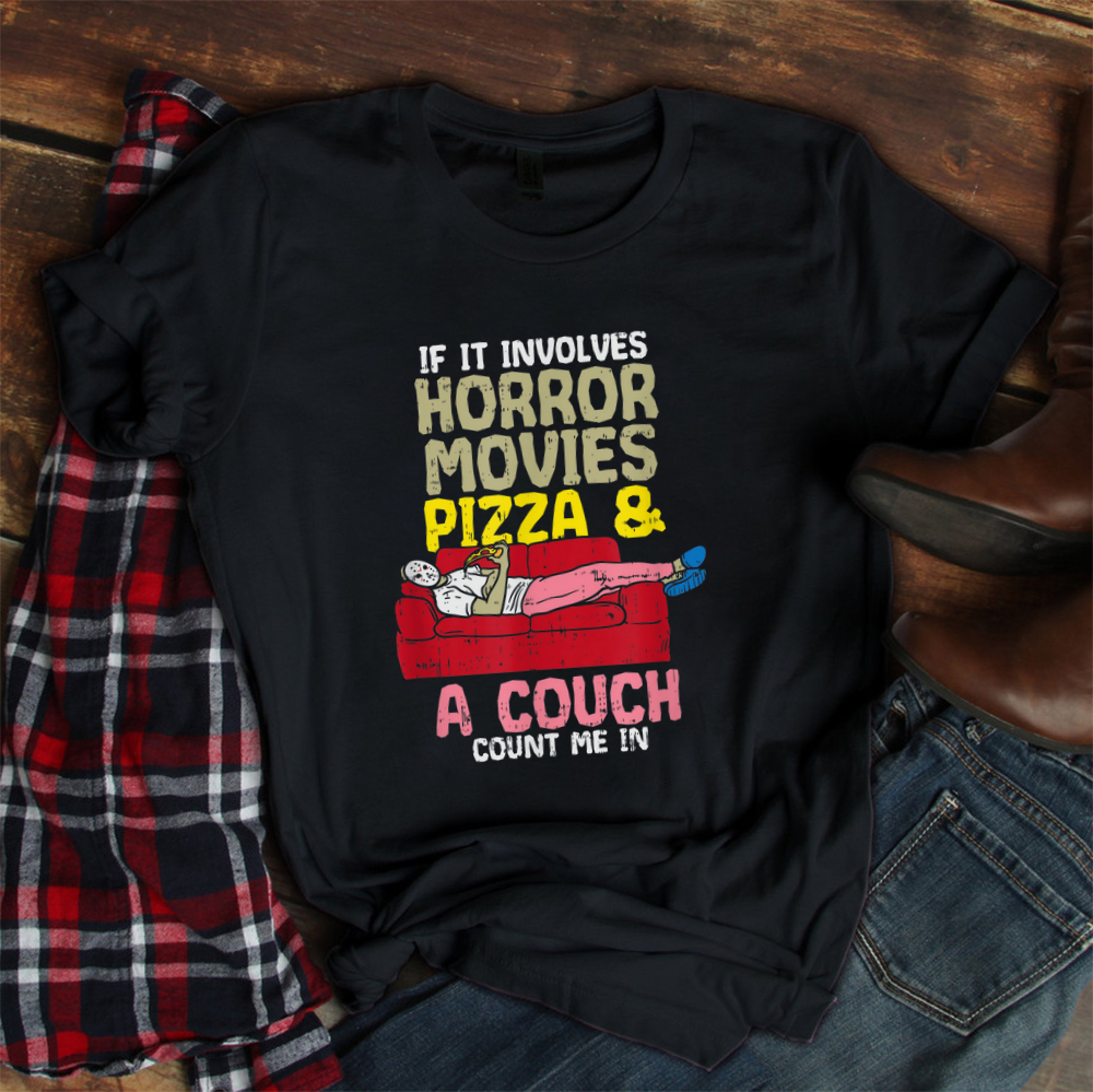Halloween Horror-movie Pizza Couch Quote Spooky Thriller Shirt Halloween Horror-movie Pizza Couch Quote Spooky Thriller Shirt