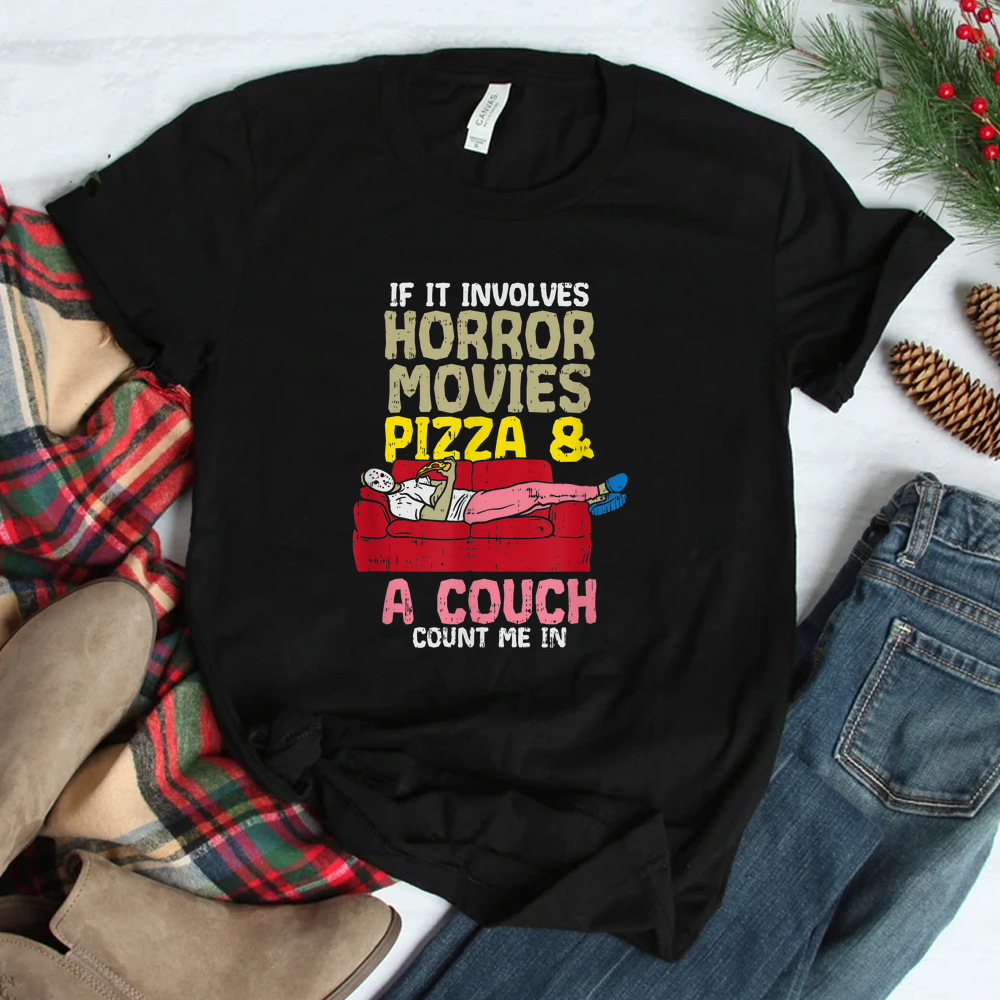 Halloween Horror-movie Pizza Couch Quote Spooky Thriller Shirt Halloween Horror-movie Pizza Couch Quote Spooky Thriller Shirt