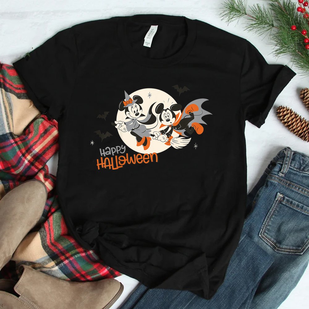 Halloween Minnie And Minnie Flying Shirt Halloween Minnie And Minnie Flying Shirt