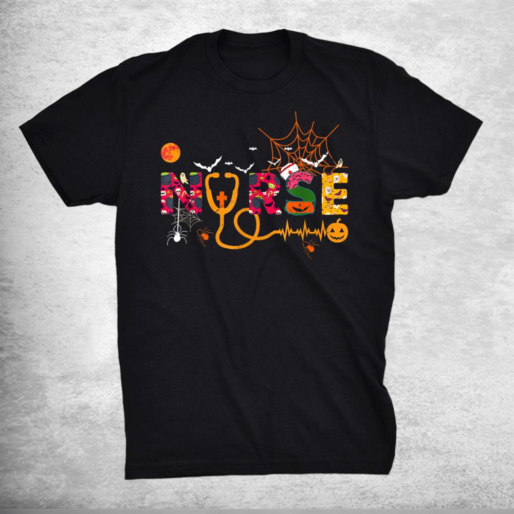 Halloween Nurse Heartbeat Spooky Season Medical Personnel Shirt Halloween Nurse Heartbeat Spooky Season Medical Personnel Shirt