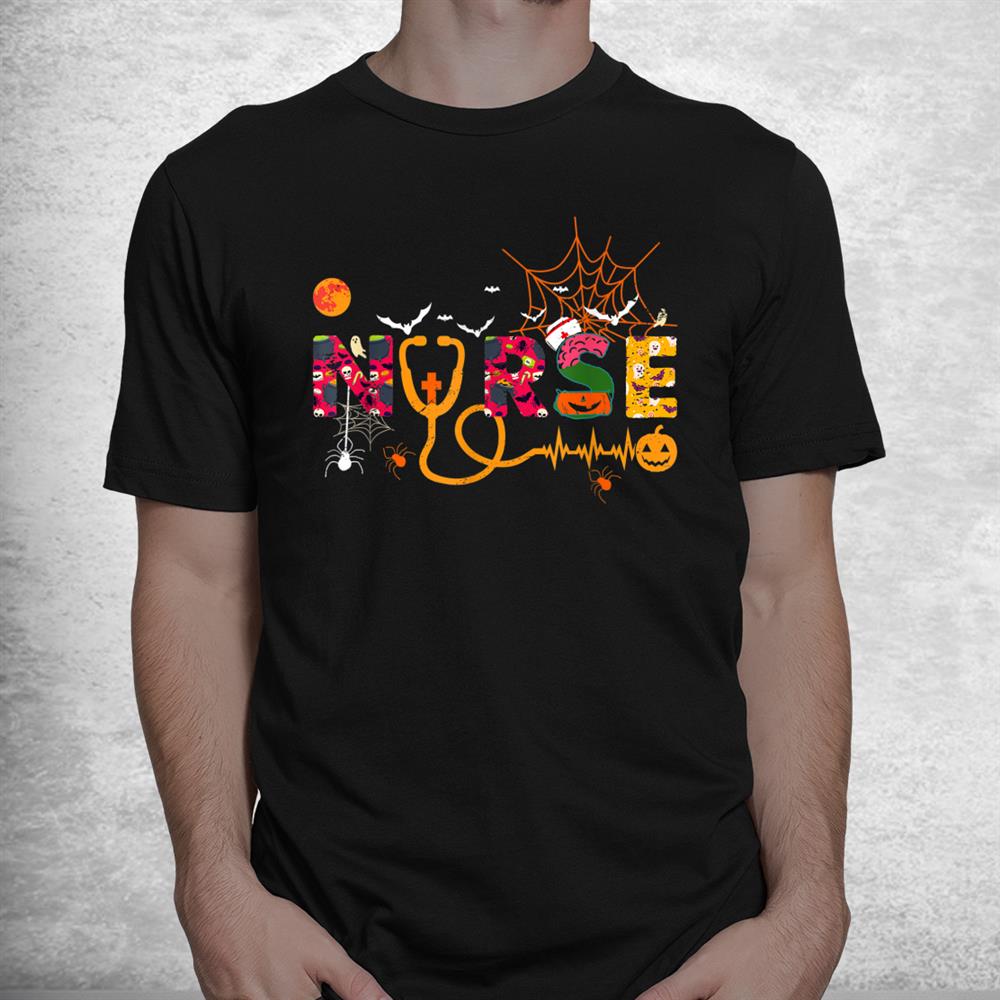 Halloween Nurse Heartbeat Spooky Season Medical Personnel Shirt Halloween Nurse Heartbeat Spooky Season Medical Personnel Shirt