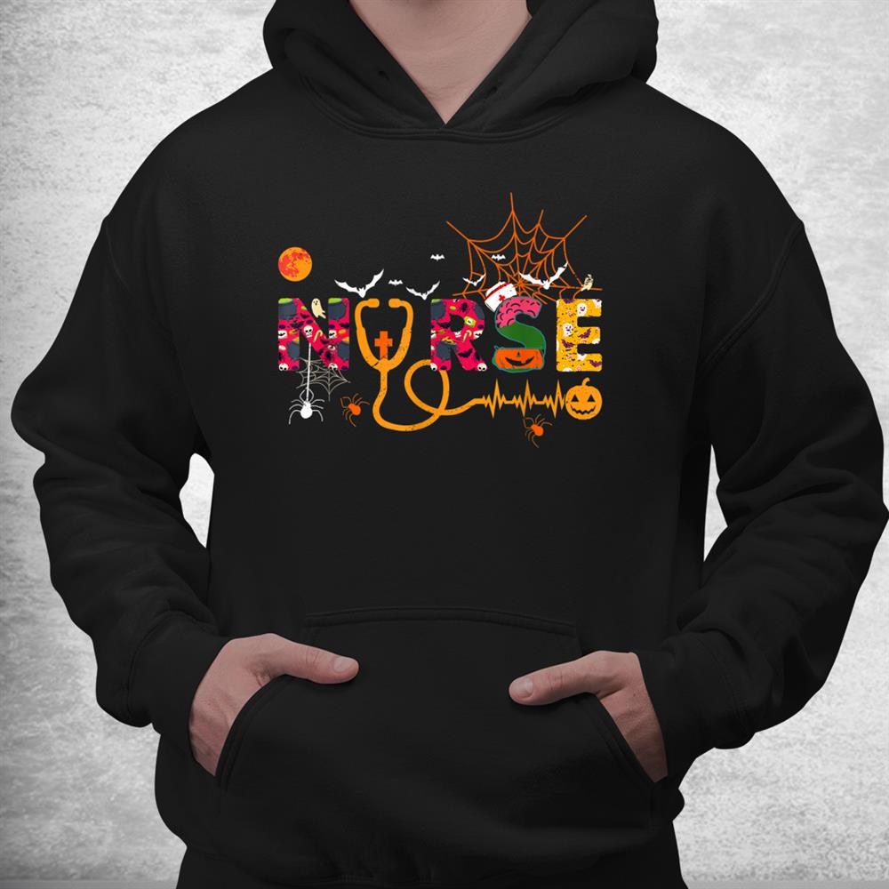 Halloween Nurse Heartbeat Spooky Season Medical Personnel Shirt Halloween Nurse Heartbeat Spooky Season Medical Personnel Shirt