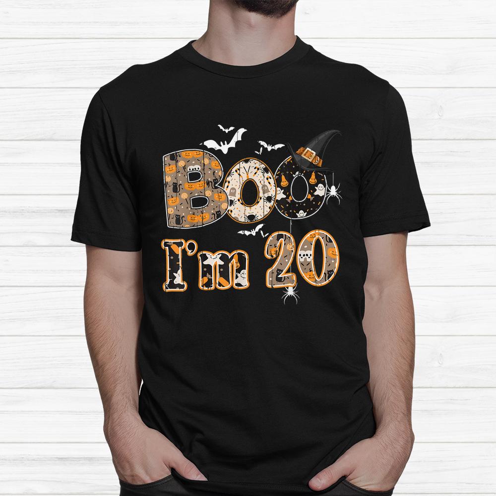 Halloween Pattern Ghost Birth Age 20 Years Old Halloween Shirt Halloween Pattern Ghost Birth Age 20 Years Old Halloween Shirt