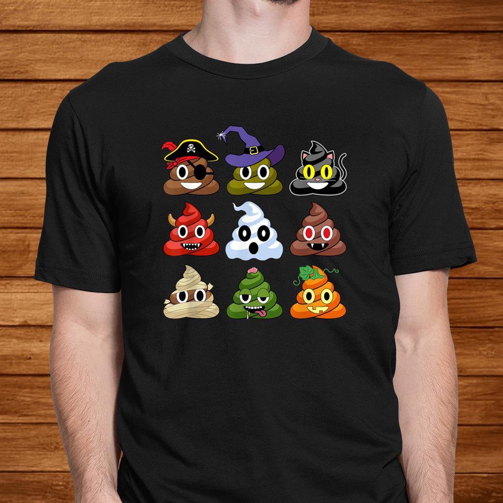 Halloween Poop Emojis Funny Shirt Halloween Poop Emojis Funny Shirt