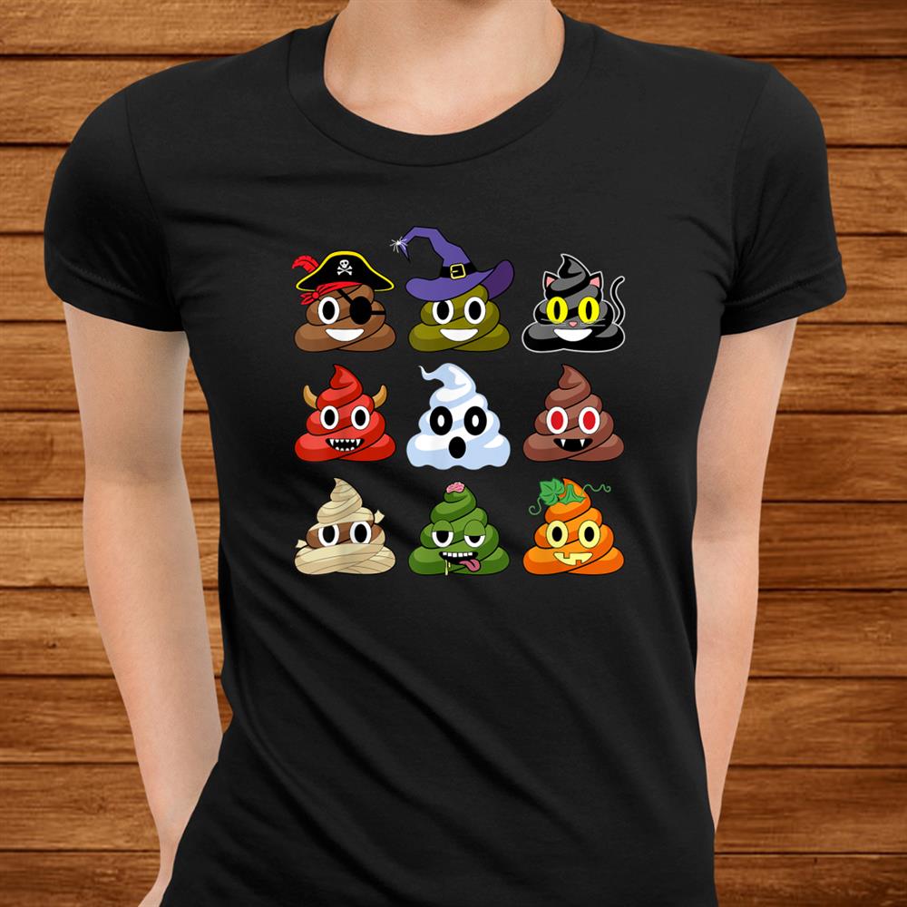 Halloween Poop Emojis Funny Shirt Halloween Poop Emojis Funny Shirt
