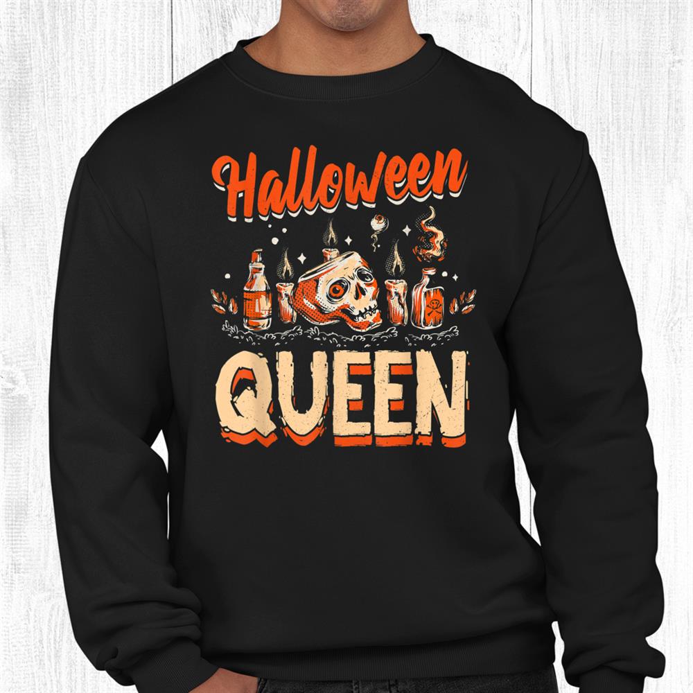 Halloween Queen Skull Head Apparel For Halloween Party Shirt Halloween Queen Skull Head Apparel For Halloween Party Shirt