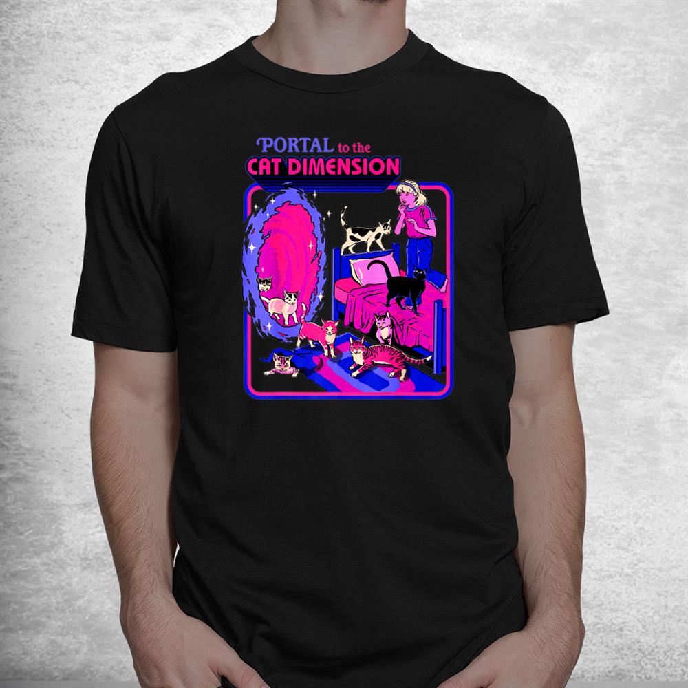 Halloween Retro Portal To The Cat Dimension Funny Cat Shirt Halloween Retro Portal To The Cat Dimension Funny Cat Shirt