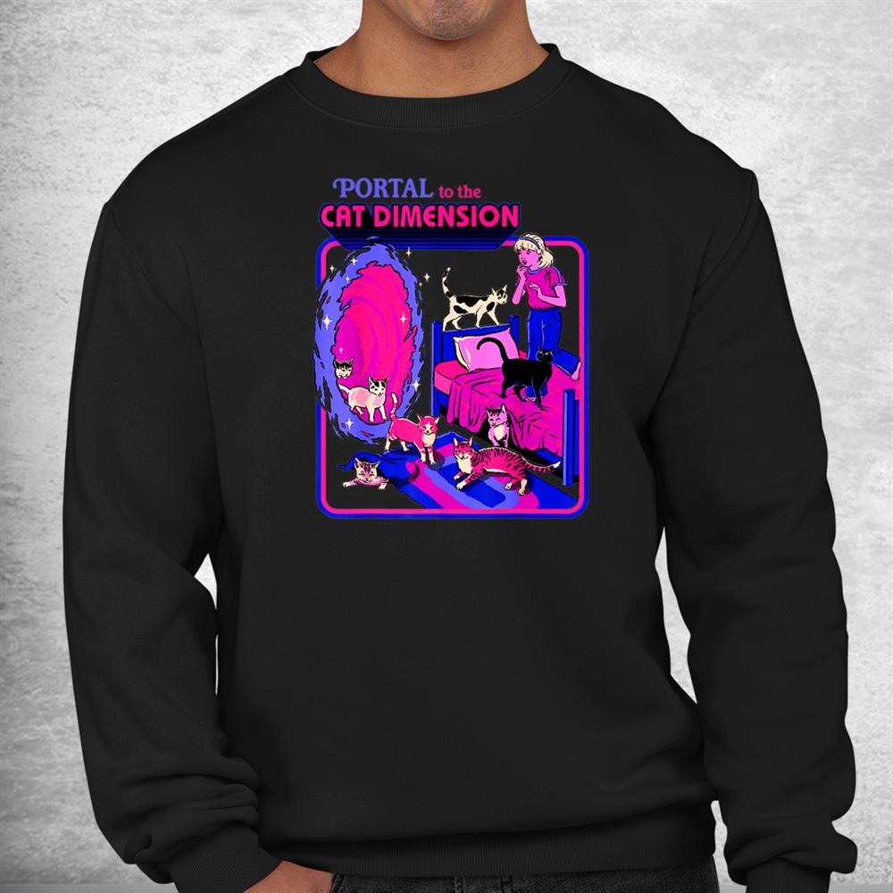 Halloween Retro Portal To The Cat Dimension Funny Cat Shirt Halloween Retro Portal To The Cat Dimension Funny Cat Shirt