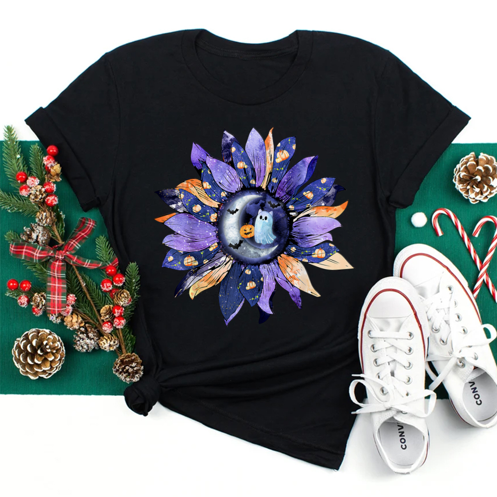 Halloween Sunflower Fall Sunflower Shirt Halloween Sunflower Fall Sunflower Shirt