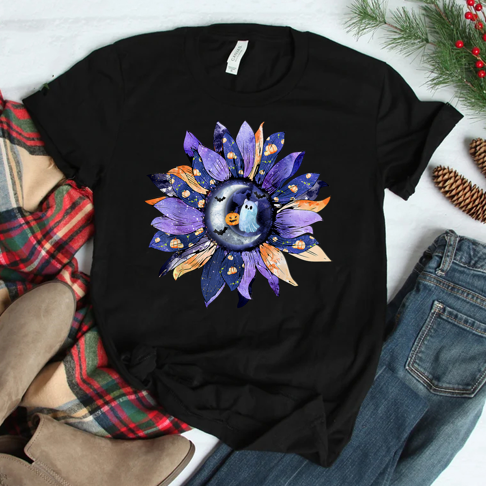 Halloween Sunflower Fall Sunflower Shirt Halloween Sunflower Fall Sunflower Shirt