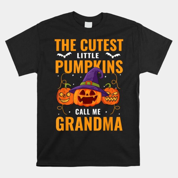 halloween the cutest little pumpkins call me grandma grandma shirt 1