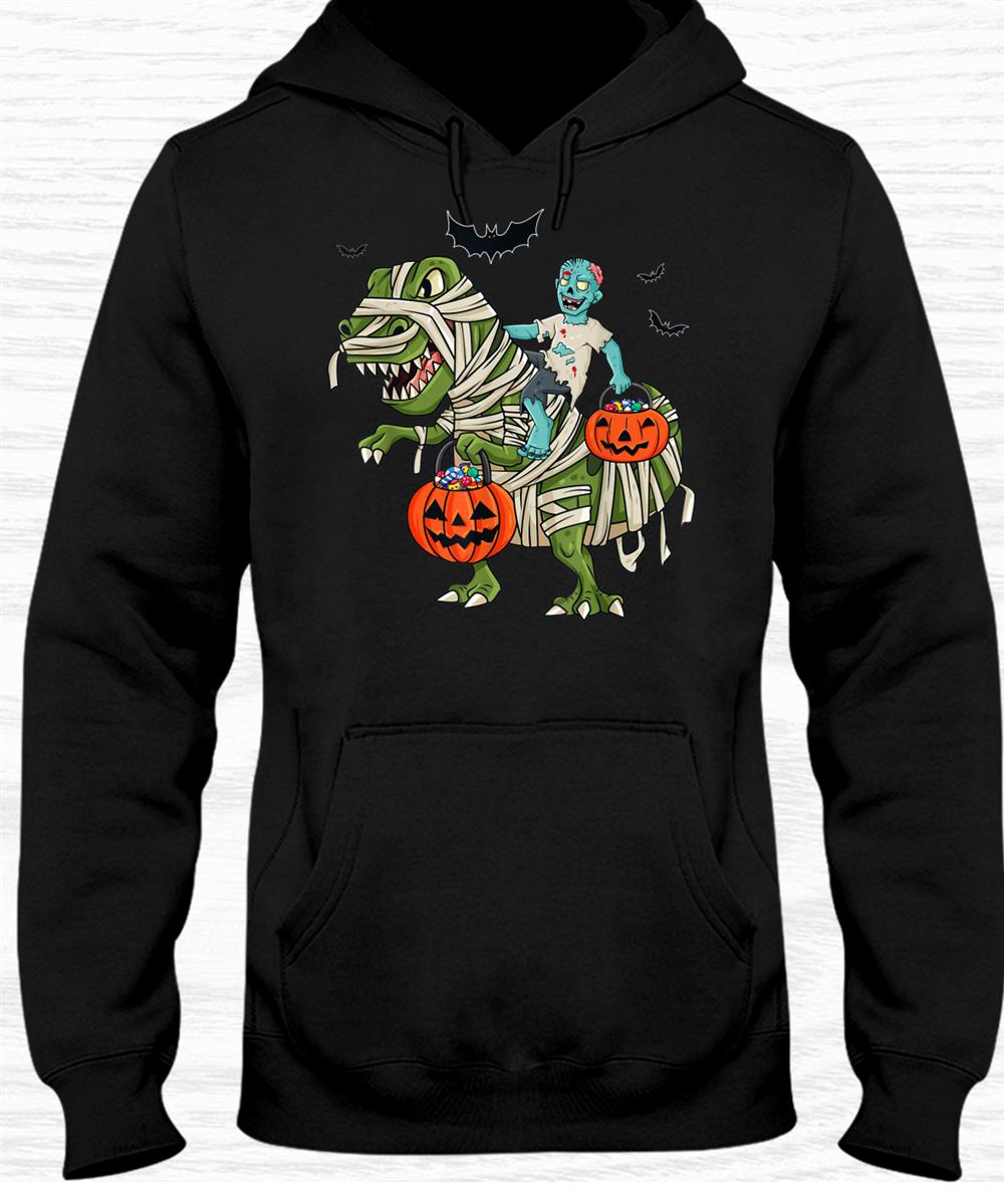 Halloween Zombie Riding T Rex Funny Boys Girls Kids Shirt Halloween Zombie Riding T Rex Funny Boys Girls Kids Shirt