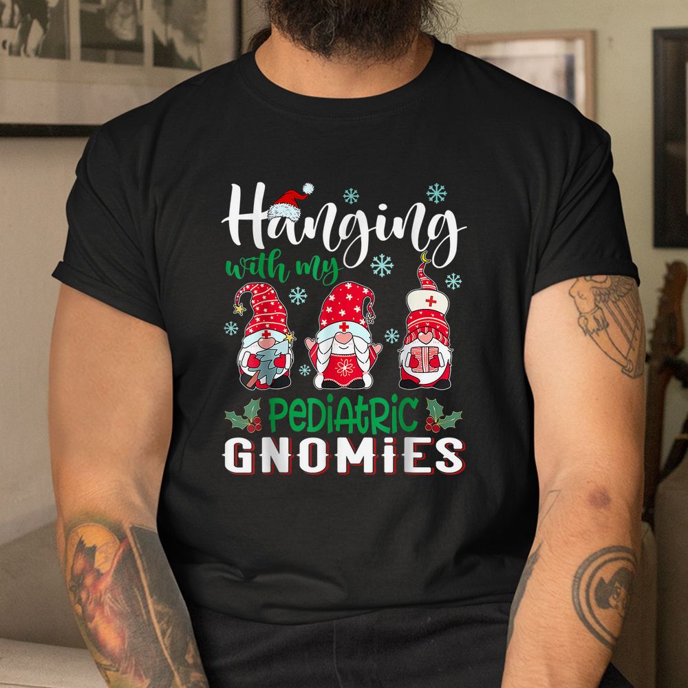 Hanging With My Pediatric Gnomies Nurse Christmas Pajama Shirt Hanging With My Pediatric Gnomies Nurse Christmas Pajama Shirt
