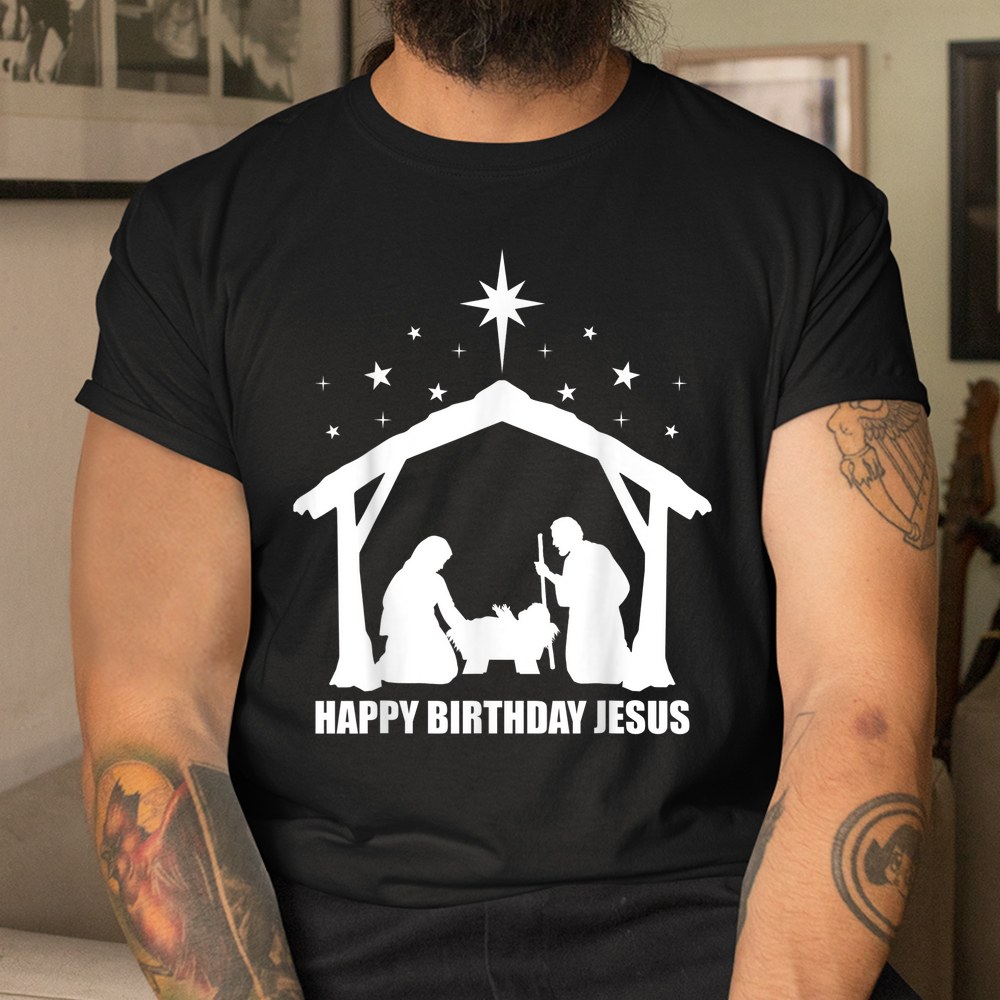 Happy Birthday Jesus Christmas Christian Party Religious Shirt Happy Birthday Jesus Christmas Christian Party Religious Shirt