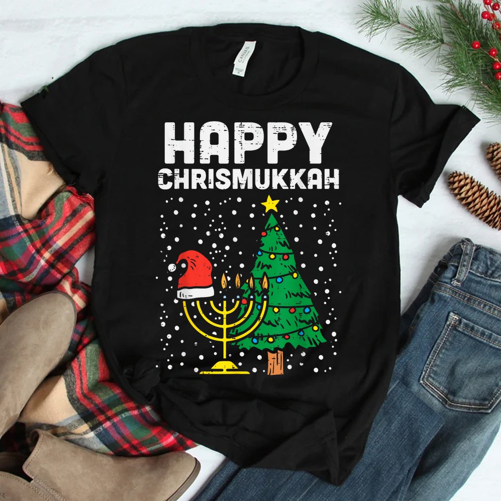 Happy Christmukkah Jewish Christmas Hanukkah Chanukah Shirt Happy Christmukkah Jewish Christmas Hanukkah Chanukah Shirt