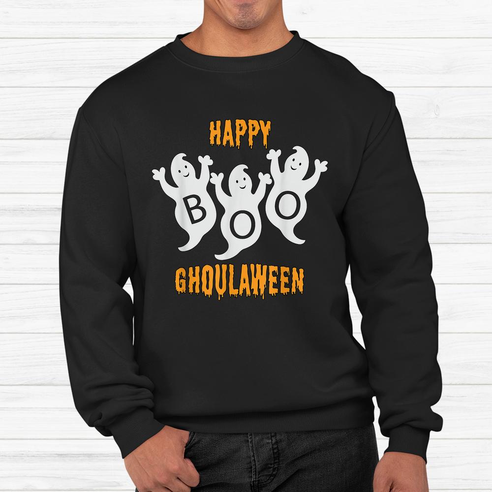 Happy Ghoulaween Cute Ghosts Trio With Boo Halloween Shirt Happy Ghoulaween Cute Ghosts Trio With Boo Halloween Shirt