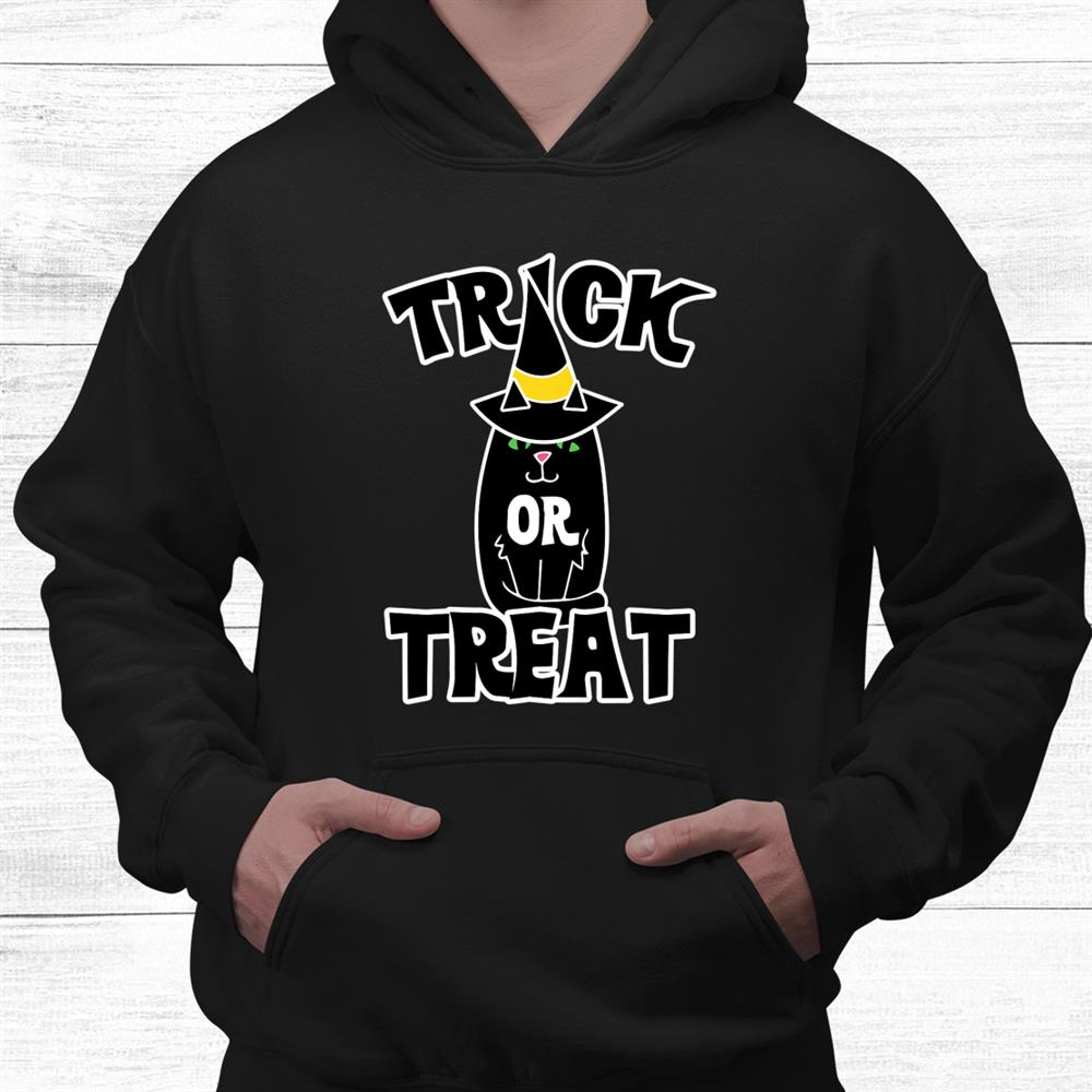 Happy Halloween Trick Or Treat Black Cat Shirt Happy Halloween Trick Or Treat Black Cat Shirt