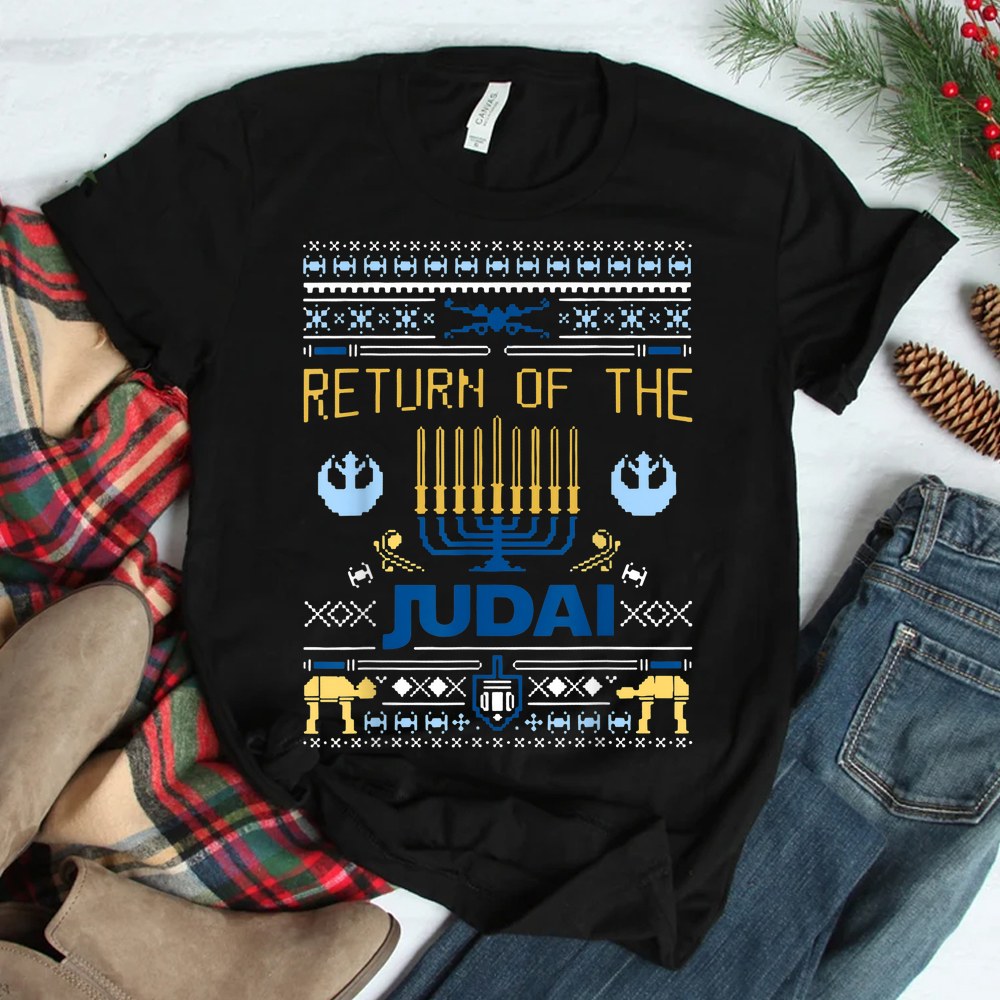 Happy Hanukkah Return Of The Judai Christmas Jewish Shirt Happy Hanukkah Return Of The Judai Christmas Jewish Shirt