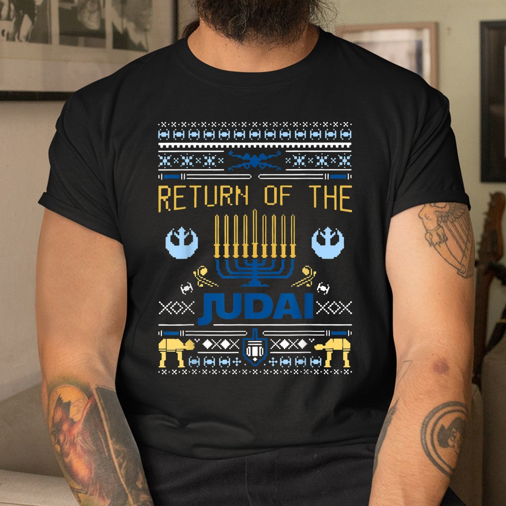 Happy Hanukkah Return Of The Judai Christmas Jewish Shirt Happy Hanukkah Return Of The Judai Christmas Jewish Shirt
