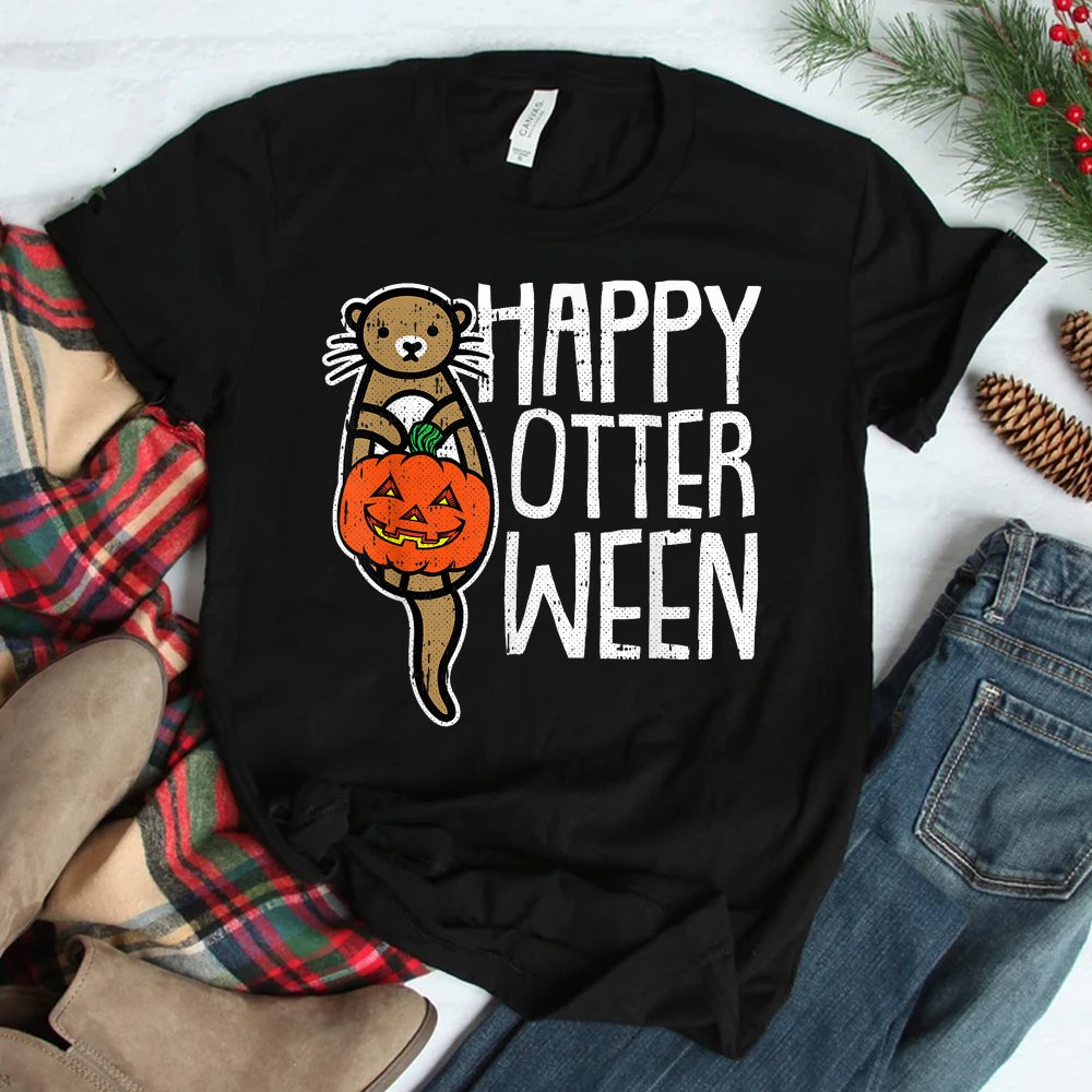 Happy Otter-ween Lazy Halloween Shirt Happy Otter-ween Lazy Halloween Shirt