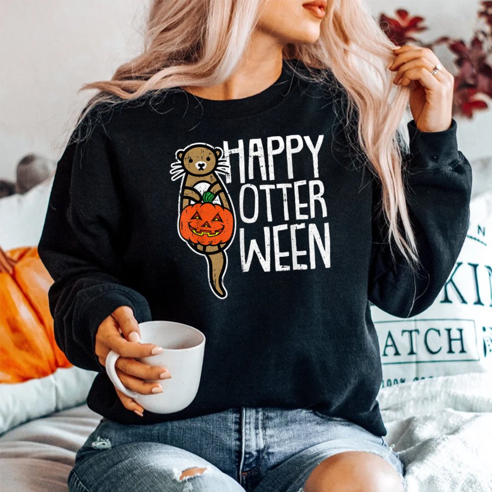 Happy Otter-ween Lazy Halloween Shirt Happy Otter-ween Lazy Halloween Shirt