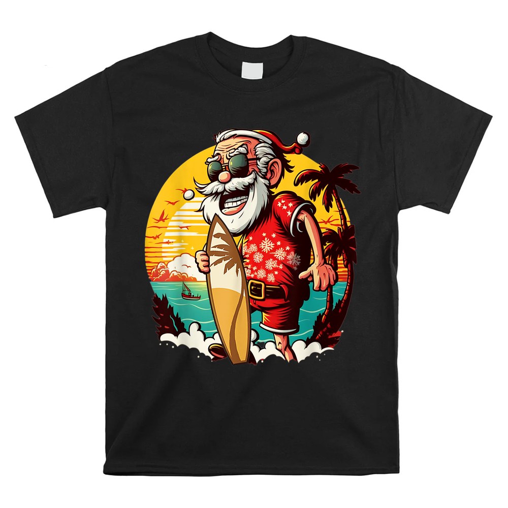 Hawaiian Surfing Santa Christmas Pajama Hawai Shirt Hawaiian Surfing Santa Christmas Pajama Hawai Shirt