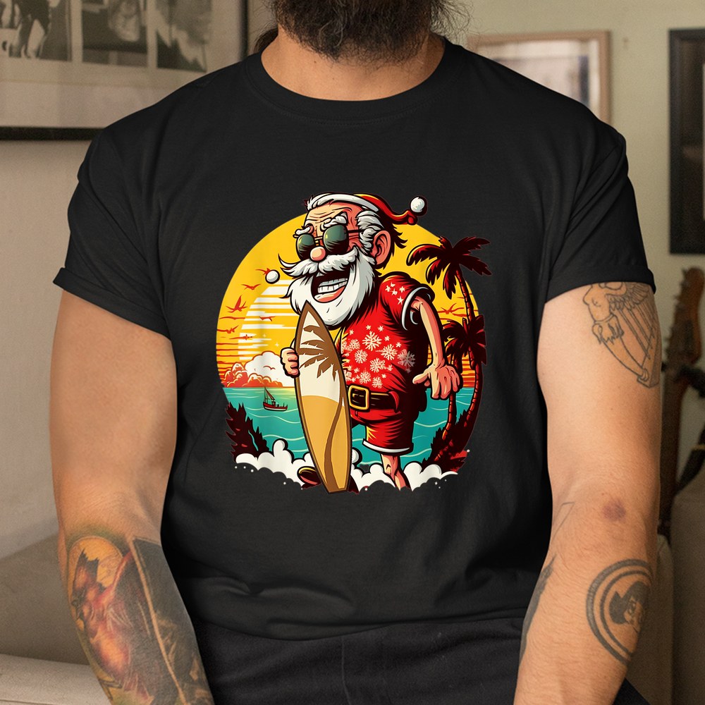 Hawaiian Surfing Santa Christmas Pajama Hawai Shirt Hawaiian Surfing Santa Christmas Pajama Hawai Shirt