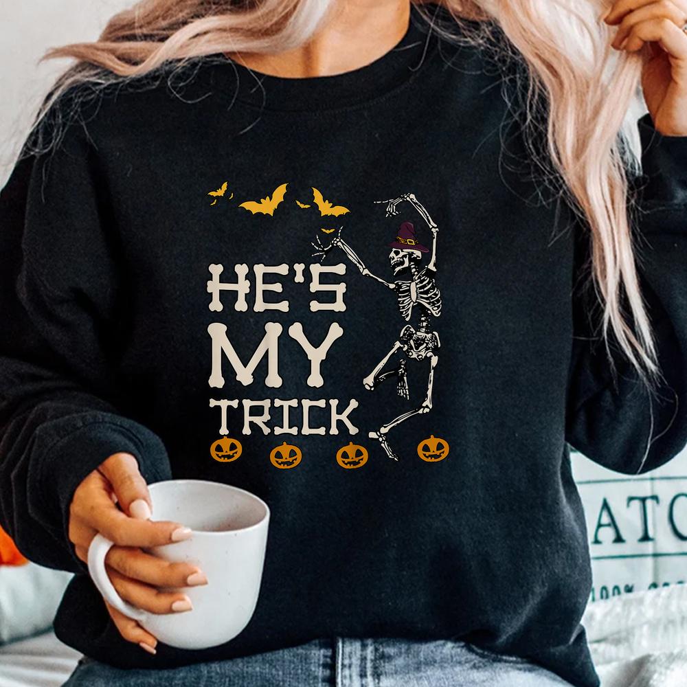 Hes My Trick Shes My Treat Witch Skeleton Halloween Shirt Hes My Trick Shes My Treat Witch Skeleton Halloween Shirt