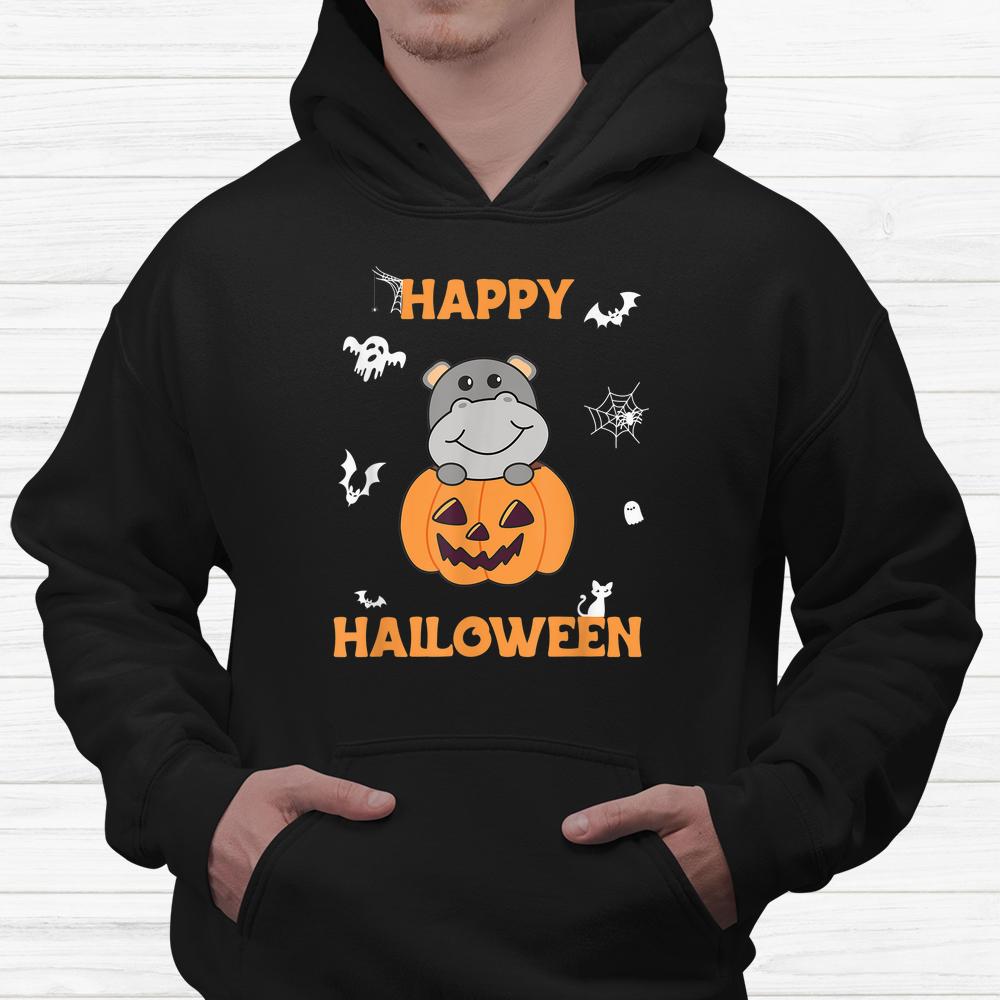 Hippo In Pumpkin Hippos Happy Halloween Shirt Hippo In Pumpkin Hippos Happy Halloween Shirt