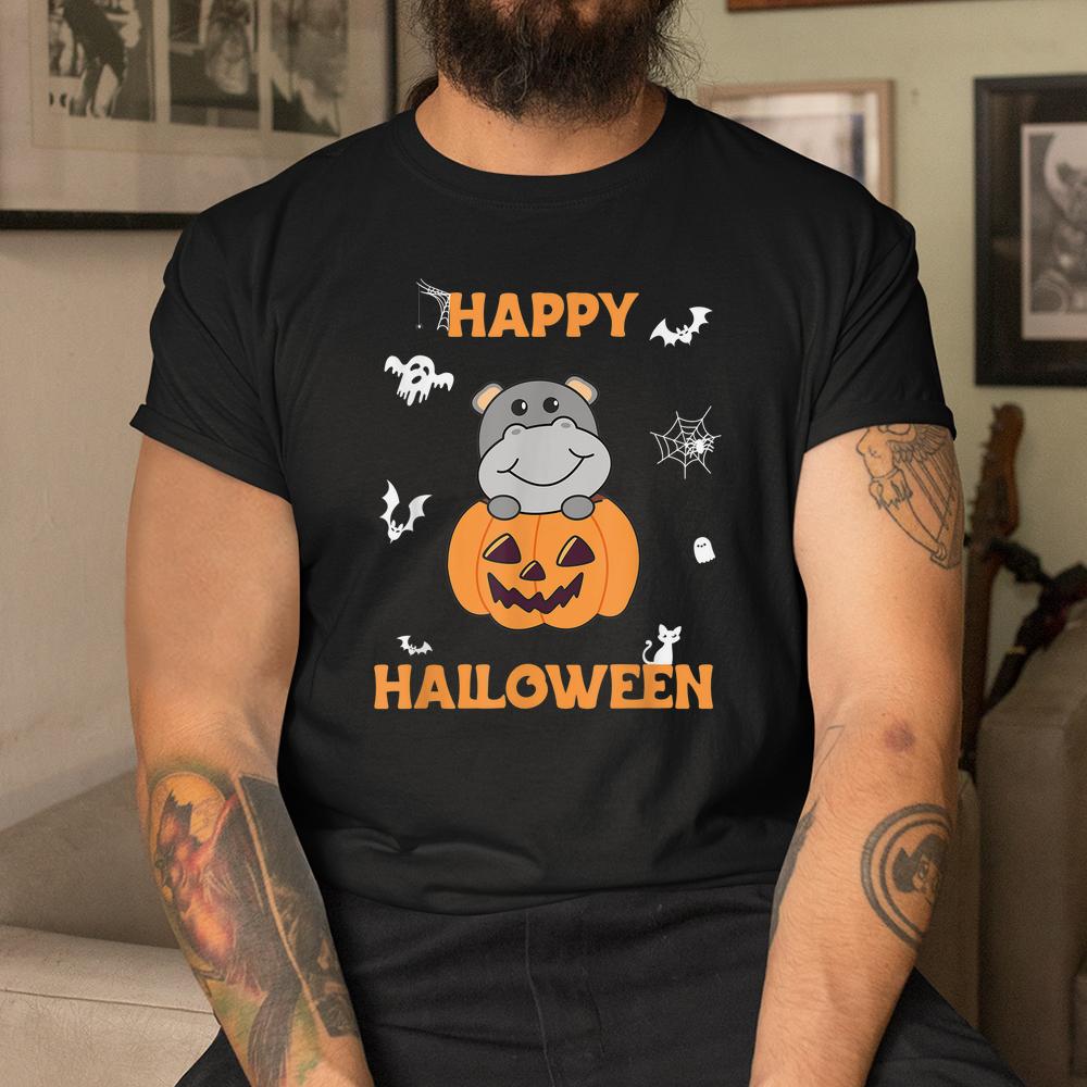 Hippo In Pumpkin Hippos Happy Halloween Shirt Hippo In Pumpkin Hippos Happy Halloween Shirt