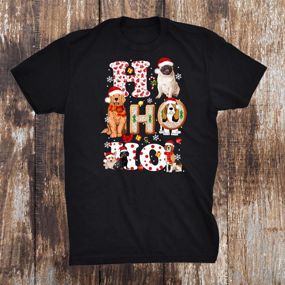 Hohoho Dogs Christmas Santa Hat Funny Xmas Dog Shirt Hohoho Dogs Christmas Santa Hat Funny Xmas Dog Shirt