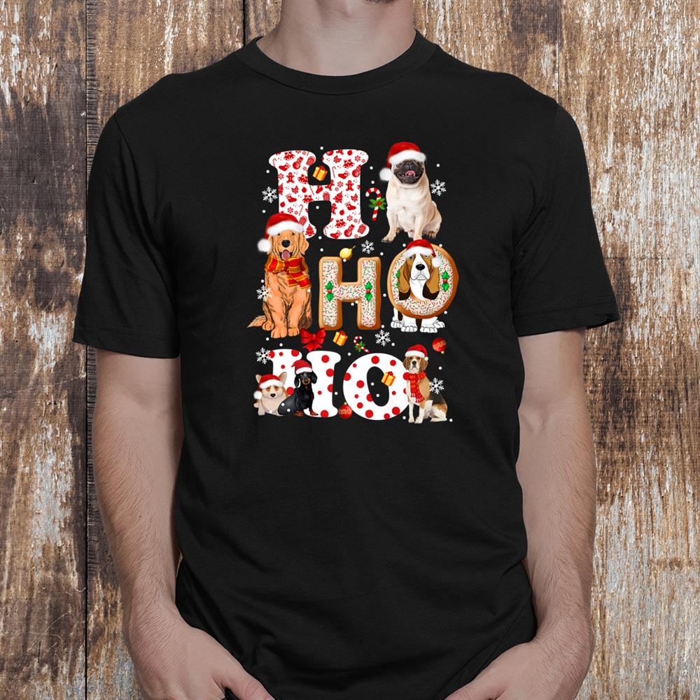 Hohoho Dogs Christmas Santa Hat Funny Xmas Dog Shirt Hohoho Dogs Christmas Santa Hat Funny Xmas Dog Shirt