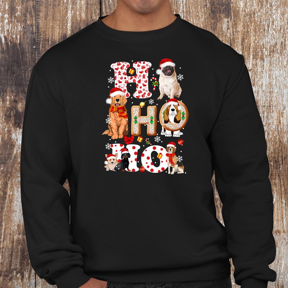 Hohoho Dogs Christmas Santa Hat Funny Xmas Dog Shirt Hohoho Dogs Christmas Santa Hat Funny Xmas Dog Shirt