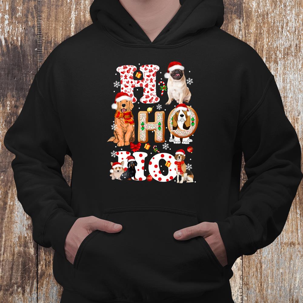Hohoho Dogs Christmas Santa Hat Funny Xmas Dog Shirt Hohoho Dogs Christmas Santa Hat Funny Xmas Dog Shirt